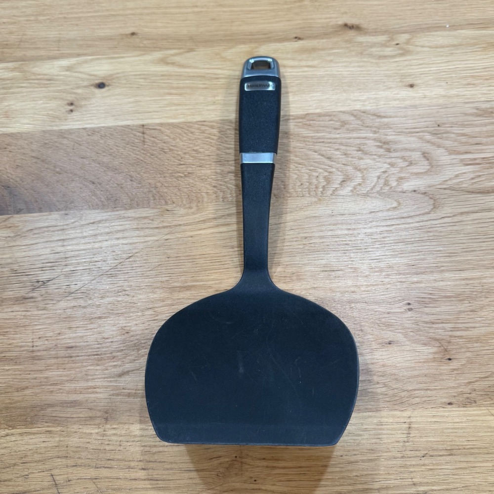 Farberware Black Nylon Wide Turner Spatula Flexible Heat Resistant Kitchen Tool